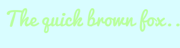 Image with Font Color B9FF9E and Background Color D9FDFF